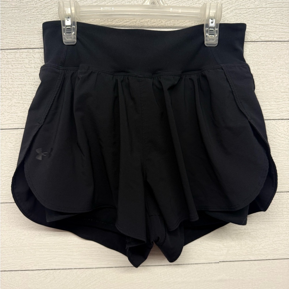 Under Armour 2-in-1 Design Women's Athletic Black Shorts Size Medium